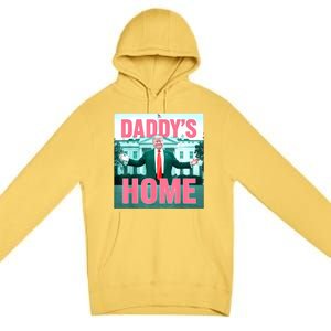 Daddys Home Funny Trending Women Premium Pullover Hoodie