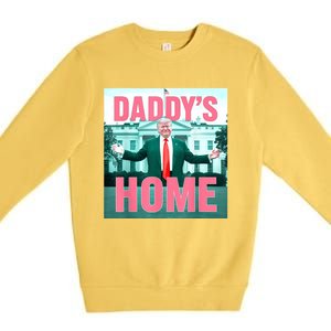 Daddys Home Funny Trending Women Premium Crewneck Sweatshirt