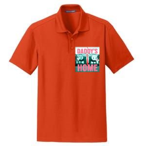 Daddys Home Funny Trending Women Dry Zone Grid Polo