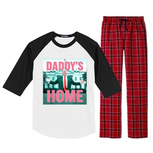 Daddys Home Funny Trending Women Raglan Sleeve Pajama Set