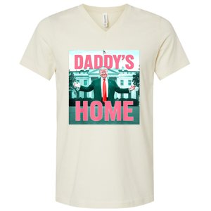 Daddys Home Funny Trending Women V-Neck T-Shirt