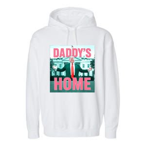 Daddys Home Funny Trending Women Garment-Dyed Fleece Hoodie