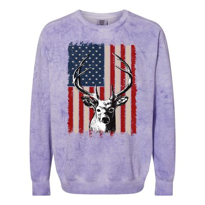 Deer Hunting Funny Fathers Day Gift Colorblast Crewneck Sweatshirt