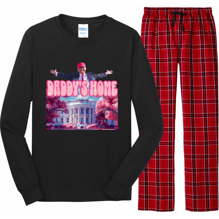 DaddyS Home Funny Trump DaddyS Coming Home 2024 Long Sleeve Pajama Set