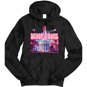 DaddyS Home Funny Trump DaddyS Coming Home 2024 Tie Dye Hoodie