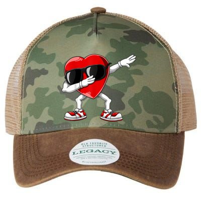 Dabbing Heart Funny Gift Valentines Day Legacy Tie Dye Trucker Hat