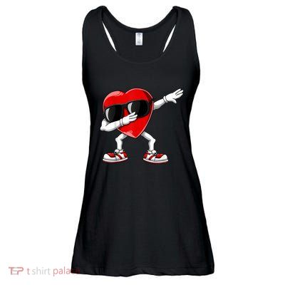 Dabbing Heart Funny Gift Valentines Day Ladies Essential Flowy Tank