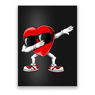 Dabbing Heart Funny Gift Valentines Day Poster