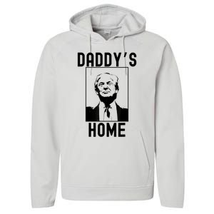 Daddy’s Home Funny Trump Republican 2024 Performance Fleece Hoodie