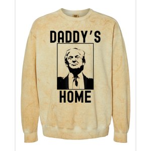 Daddy’s Home Funny Trump Republican 2024 Colorblast Crewneck Sweatshirt