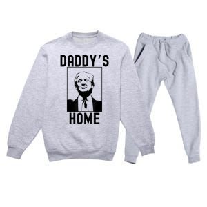 Daddy’s Home Funny Trump Republican 2024 Premium Crewneck Sweatsuit Set