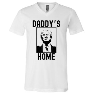 Daddy’s Home Funny Trump Republican 2024 V-Neck T-Shirt