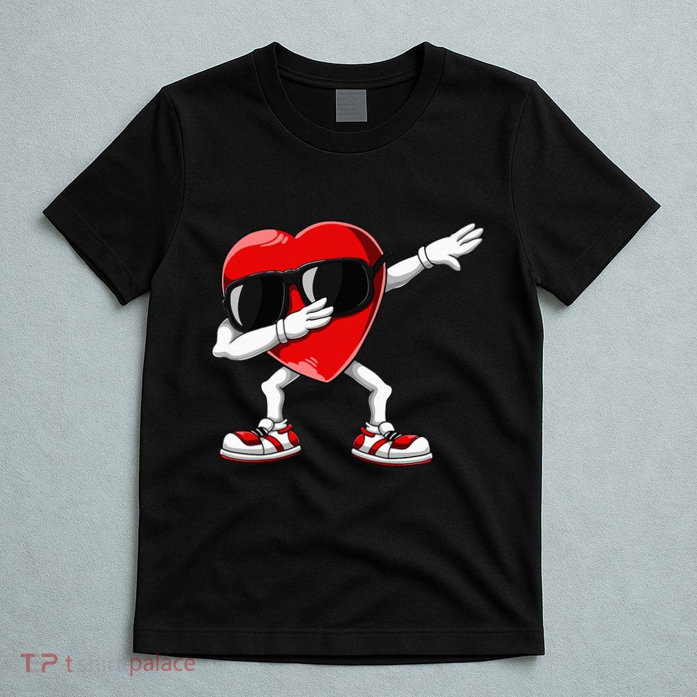 Dabbing Heart Funny Gifts Valentines Day T-Shirt
