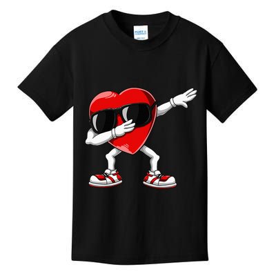 Dabbing Heart Funny Gifts Valentines Day Kids T-Shirt