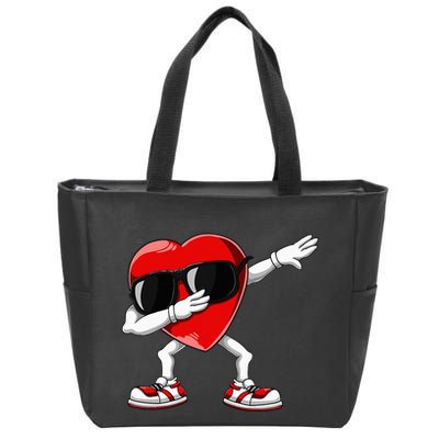 Dabbing Heart Funny Gifts Valentines Day Zip Tote Bag