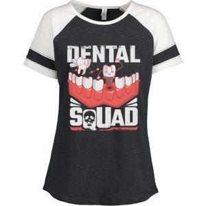 Dental Hygienist Funny Gift Graphic Dental Squad Design Gift Enza Ladies Jersey Colorblock Tee