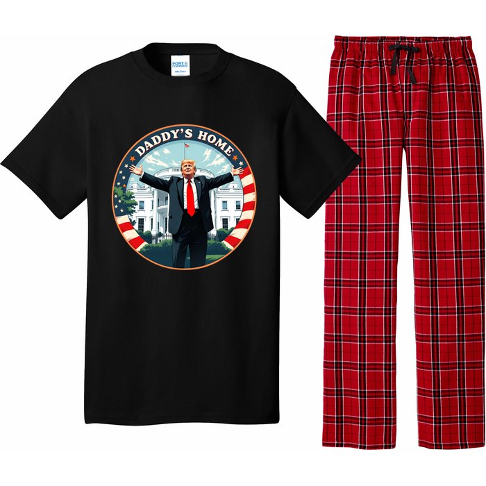 Daddys Home Funny Donald Trump White House 2024 President 47 Pajama Set