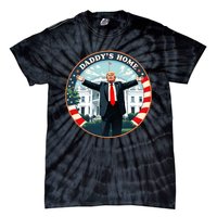 Daddys Home Funny Donald Trump White House 2024 President 47 Tie-Dye T-Shirt