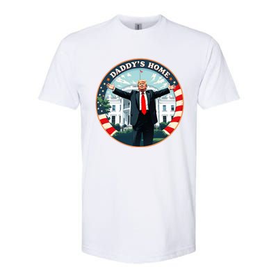 Daddys Home Funny Donald Trump White House 2024 President 47 Softstyle CVC T-Shirt