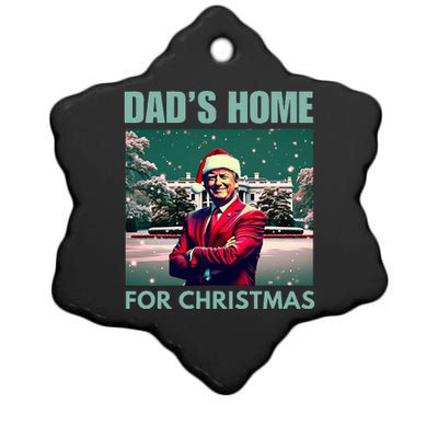 Dads Home For Christmas Dad Trump Home Ceramic Star Ornament