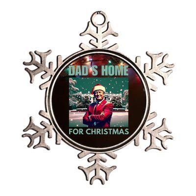 Dads Home For Christmas Dad Trump Home Metallic Star Ornament