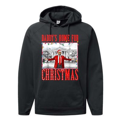 DaddyS Home For Christmas Trump Performance Fleece Hoodie