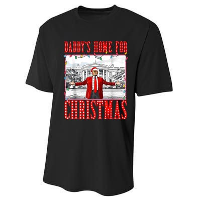 DaddyS Home For Christmas Trump Performance Sprint T-Shirt