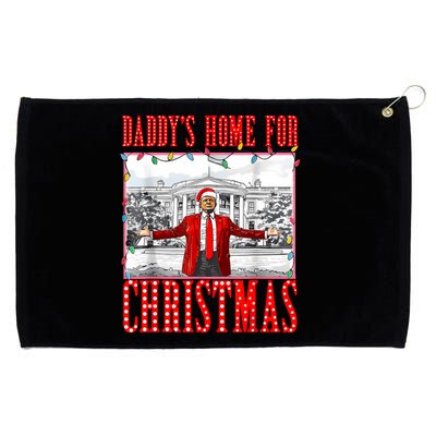 DaddyS Home For Christmas Trump Grommeted Golf Towel