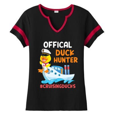 Duck Hunter Funny Duck Cruising Cruise Ladies Halftime Notch Neck Tee