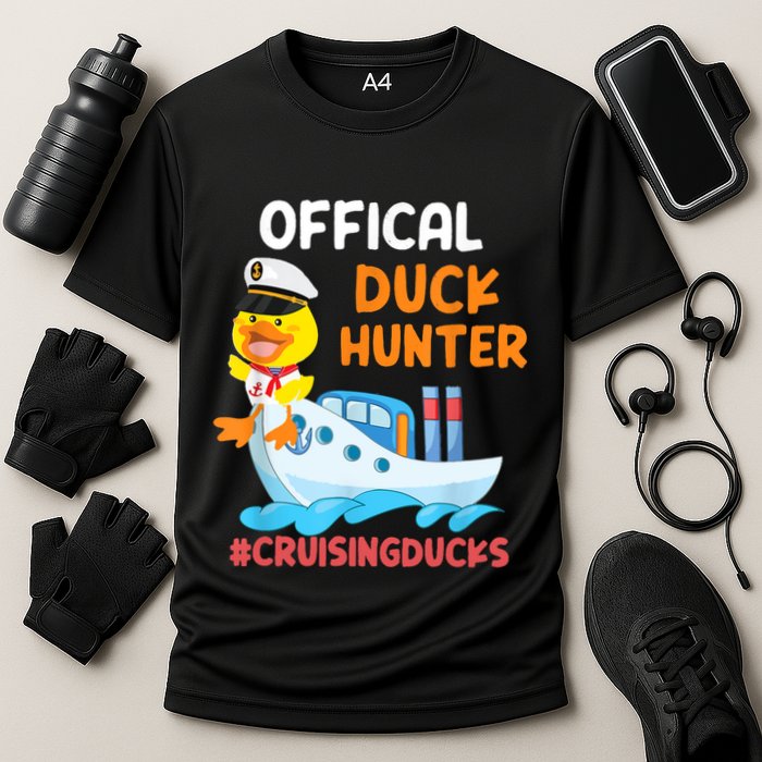 Duck Hunter Funny Duck Cruising Cruise Cooling Performance Crew T-Shirt