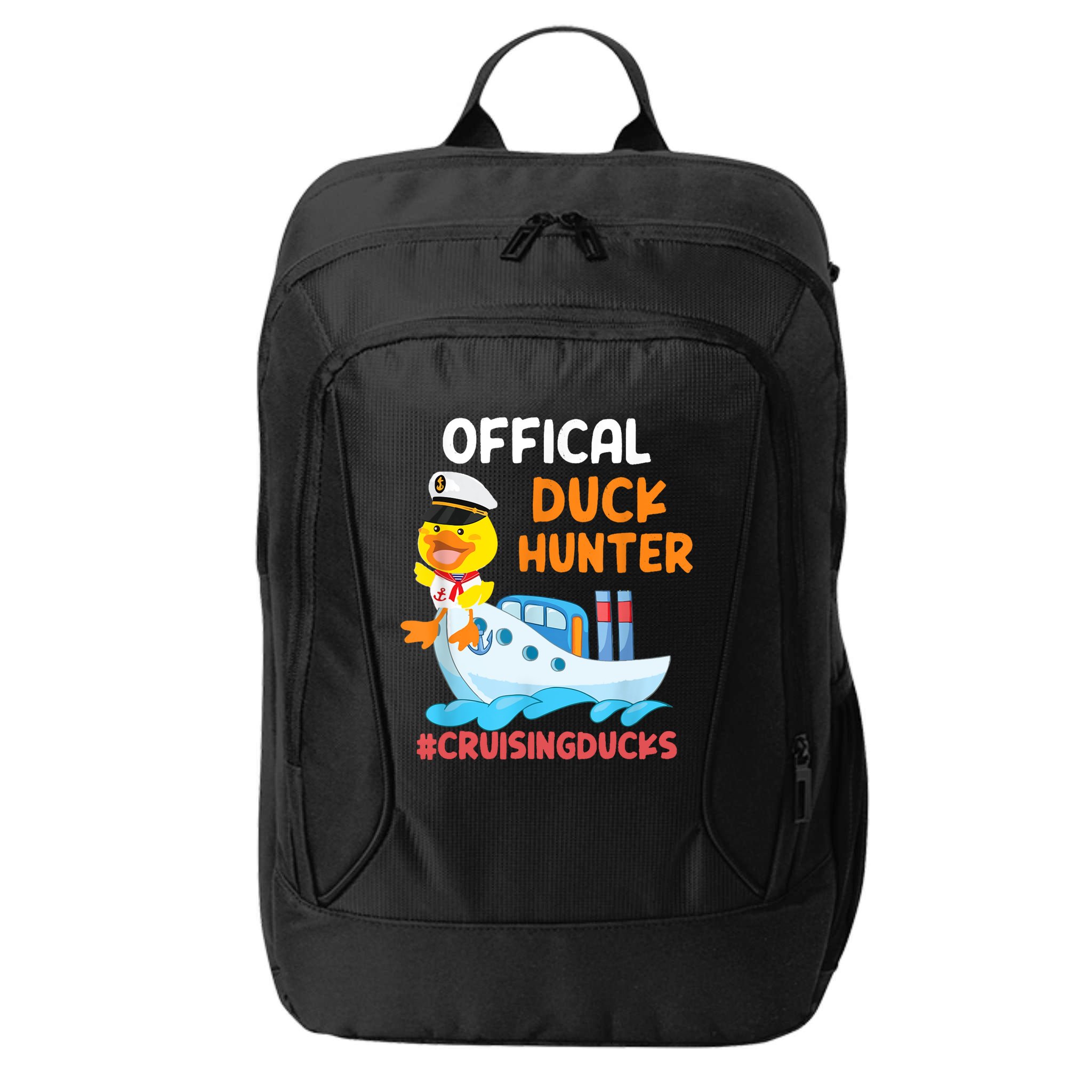 Duck Hunter Funny Duck Cruising Cruise City Backpack