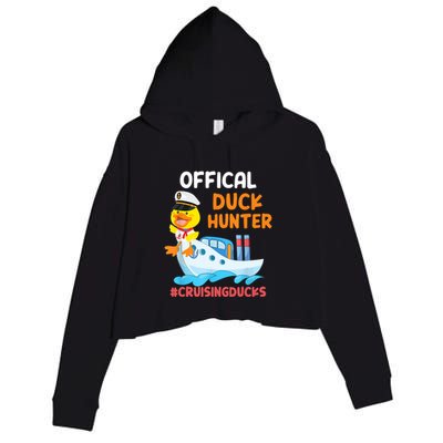 Duck Hunter Funny Duck Cruising Cruise Crop Fleece Hoodie