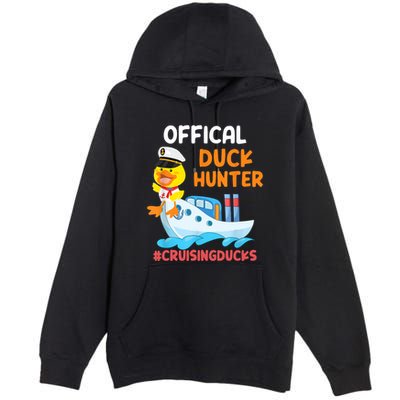 Duck Hunter Funny Duck Cruising Cruise Premium Pullover Hoodie