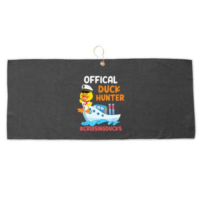 Duck Hunter Funny Duck Cruising Cruise Large Microfiber Waffle Golf Towel