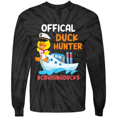 Duck Hunter Funny Duck Cruising Cruise Tie-Dye Long Sleeve Shirt