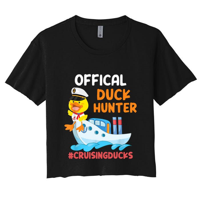 Duck Hunter Funny Duck Cruising Cruise Women's Crop Top Tee