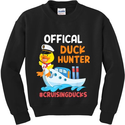 Duck Hunter Funny Duck Cruising Cruise Kids Sweatshirt