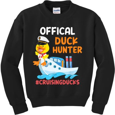 Duck Hunter Funny Duck Cruising Cruise Kids Sweatshirt