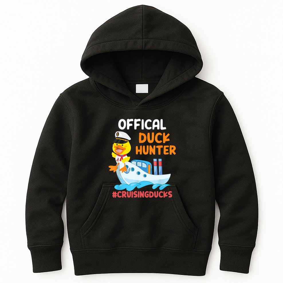 Duck Hunter Funny Duck Cruising Cruise Kids Hoodie