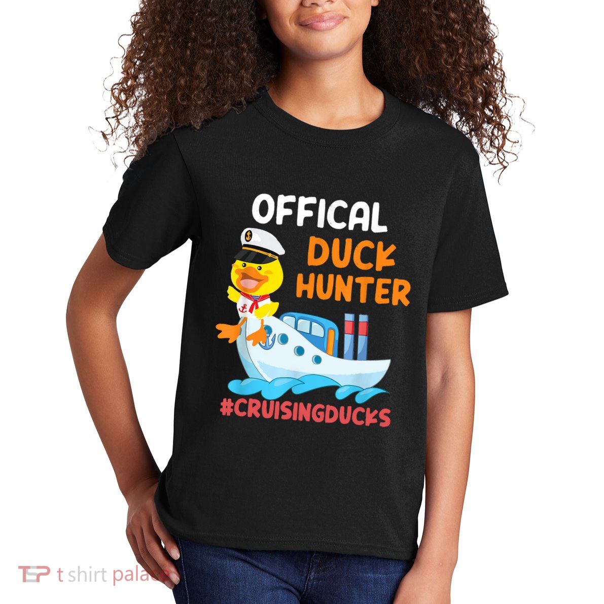 Duck Hunter Funny Duck Cruising Cruise Kids T-Shirt