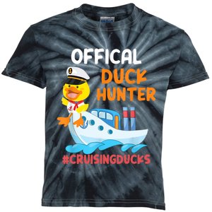 Duck Hunter Funny Duck Cruising Cruise Kids Tie-Dye T-Shirt