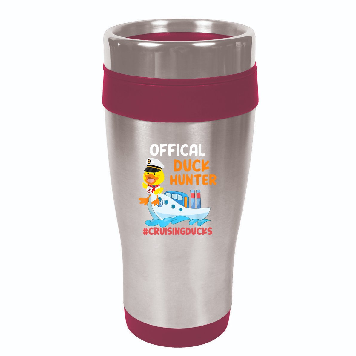 Duck Hunter Funny Duck Cruising Cruise 16oz Travel Tumbler