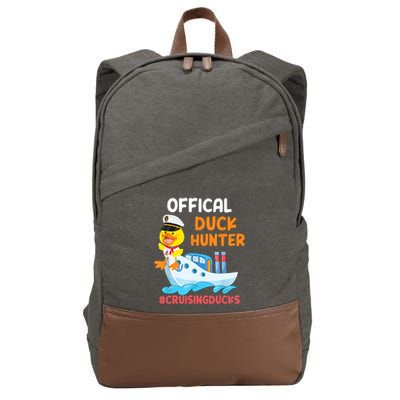 Duck Hunter Funny Duck Cruising Cruise Cotton Canvas Backpack