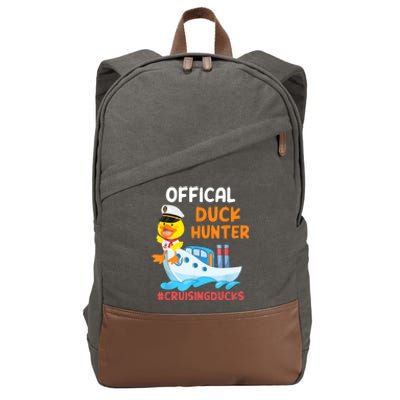 Duck Hunter Funny Duck Cruising Cruise Cotton Canvas Backpack