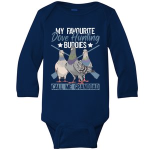 Dove Hunter Granddad And Upland Dove Hunt Grandpa Gift Baby Long Sleeve Bodysuit