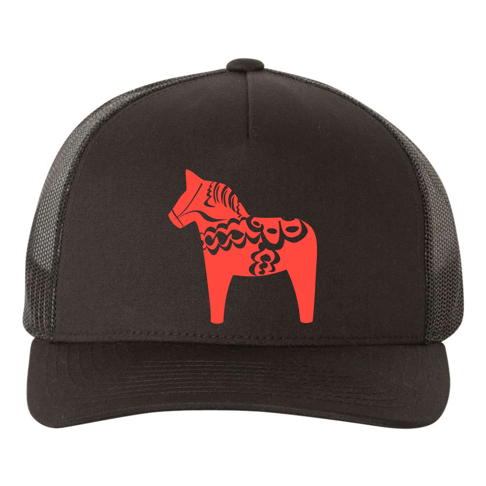 Dala Horse Gift Dalarna Swedish Sweden Sverige Gift Yupoong Adult 5-Panel Trucker Hat