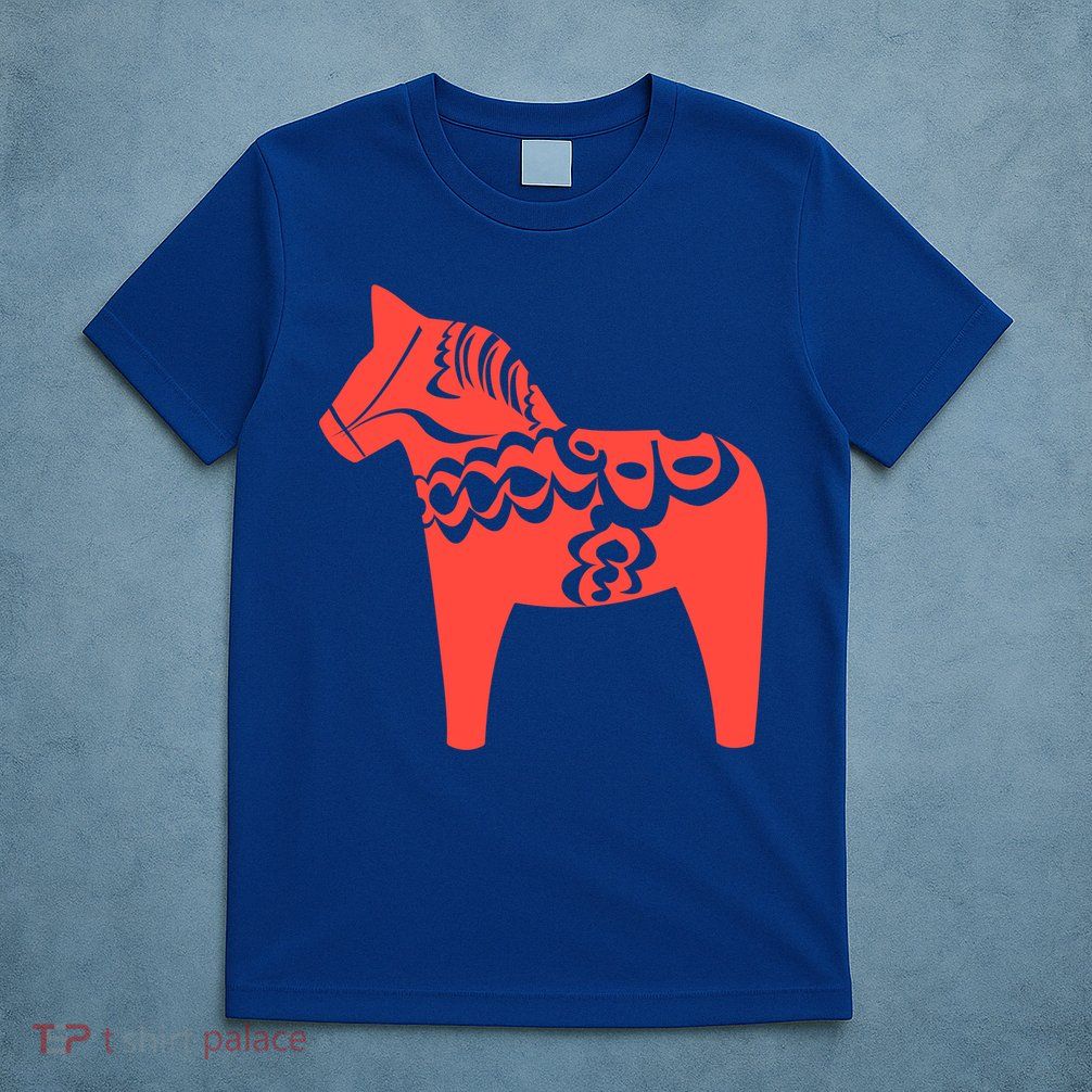 Dala Horse Gift Dalarna Swedish Sweden Sverige Gift T-Shirt