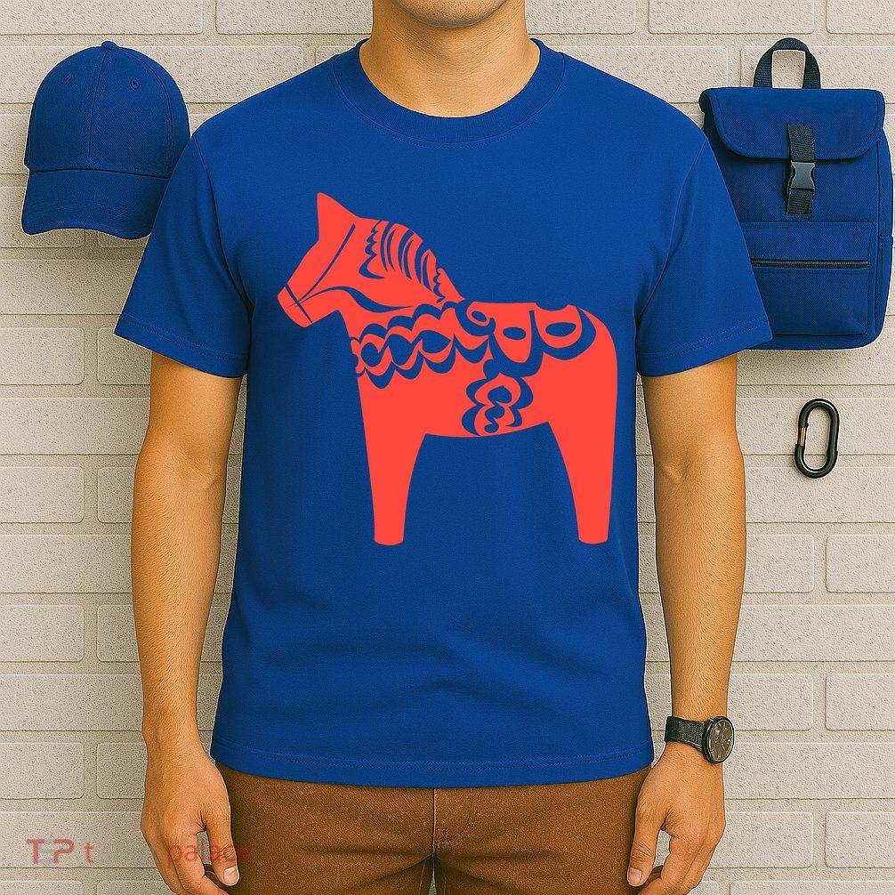 Dala Horse Gift Dalarna Swedish Sweden Sverige Gift T-Shirt