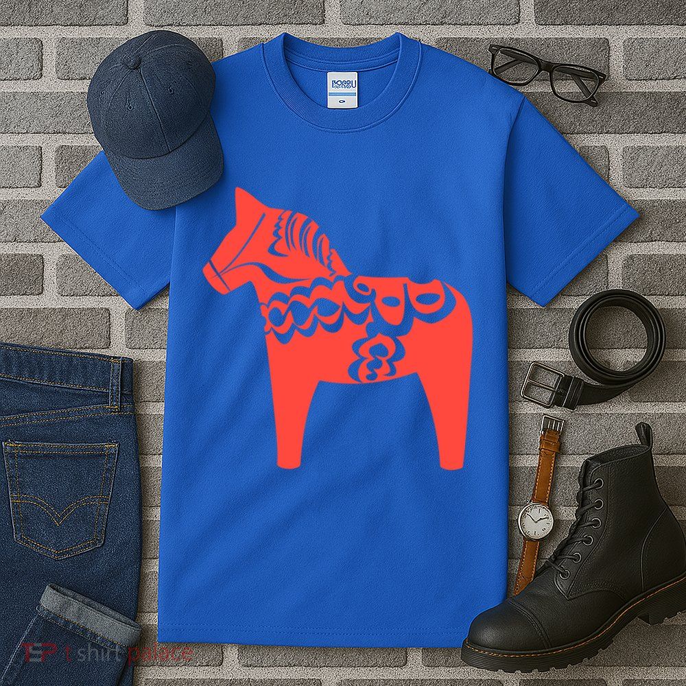 Dala Horse Gift Dalarna Swedish Sweden Sverige Gift Tall T-Shirt