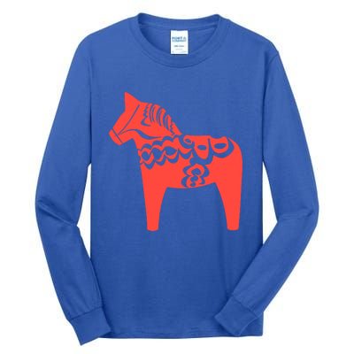 Dala Horse Gift Dalarna Swedish Sweden Sverige Gift Tall Long Sleeve T-Shirt